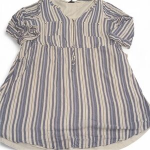 Torrid striped Blue and cream dress size 1x